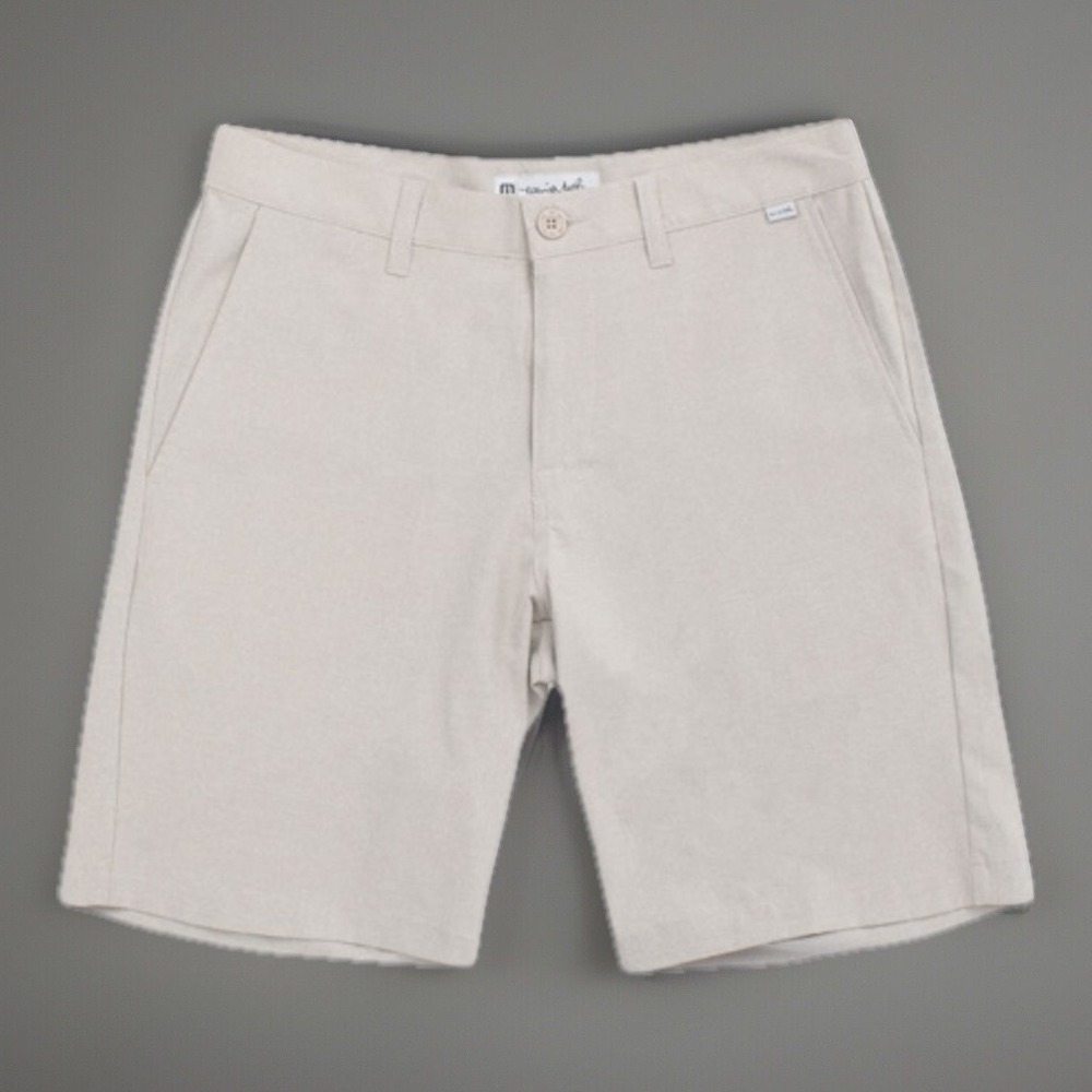 Travis Mathew Men's Beck Golf Shorts, Stretch Waistband, Khaki, Size 42, New